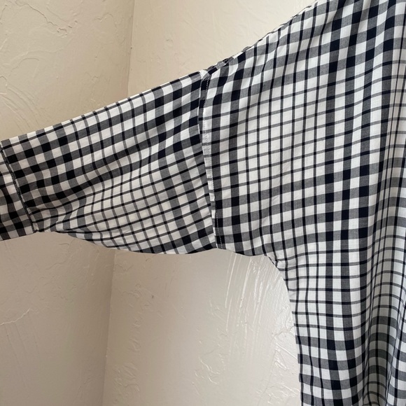 NWT Express button down plaid tie front top▪️L - Picture 2 of 7